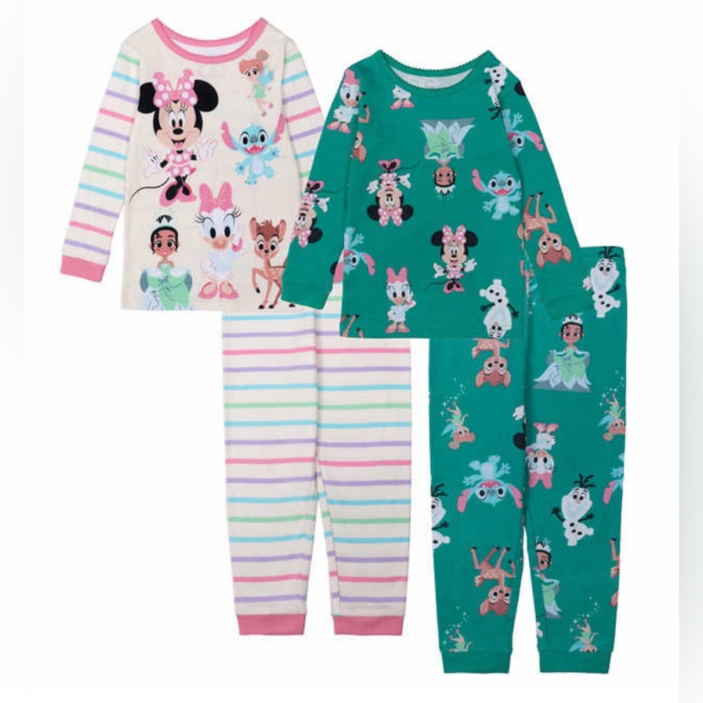 Disney 100 Girls 4-Piece Pajama’s